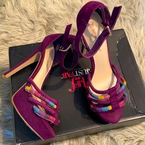 Purple Strappy Heels